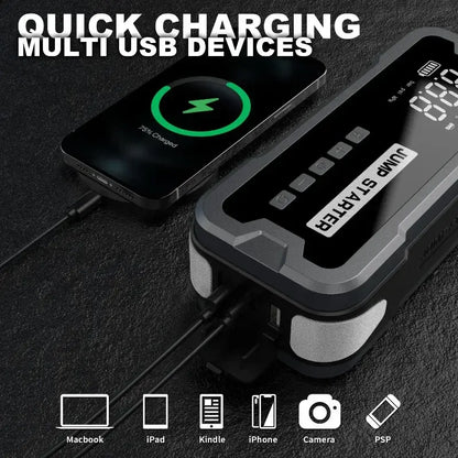 Portable 4 in 1 Jump Starter with Air Pump