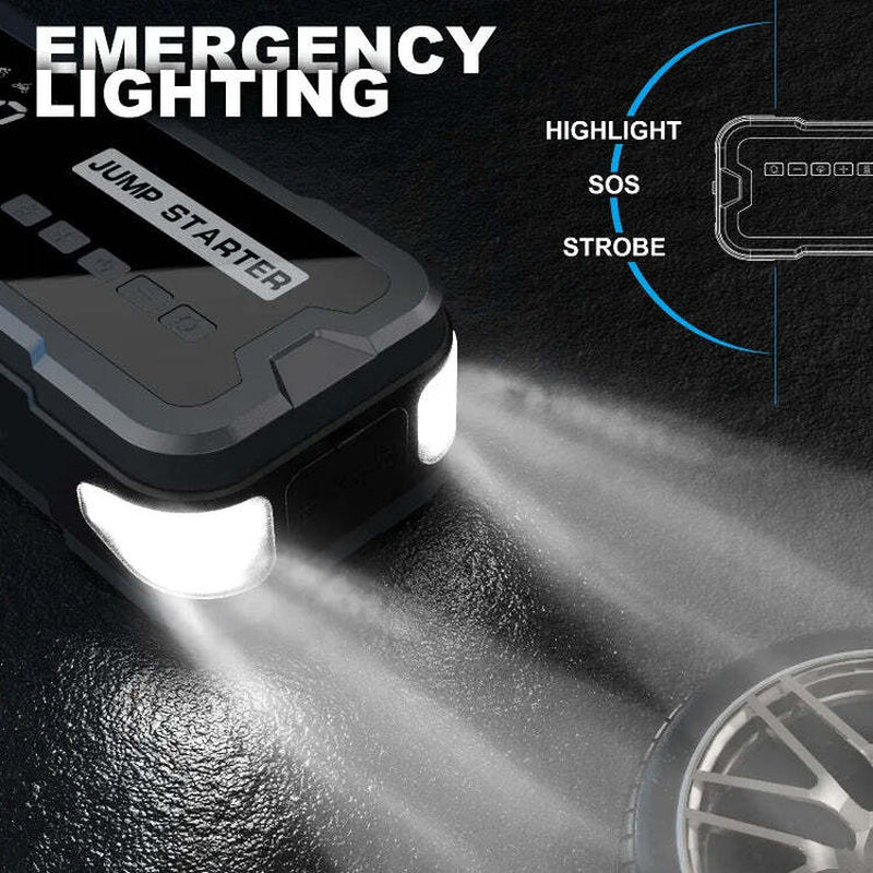 Portable 4 in 1 Jump Starter with Air Pump