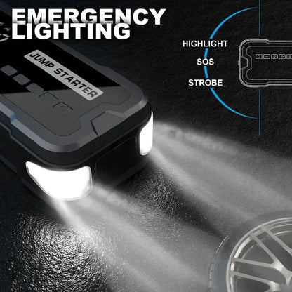Portable 4 in 1 Jump Starter with Air Pump